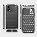 Elastyczne Etui Carbon Case Czarny + Szkło Hartowane do Xiaomi Poco X4 Pro 5G